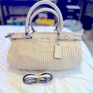 Preloved Coach Madison Cream Satchel